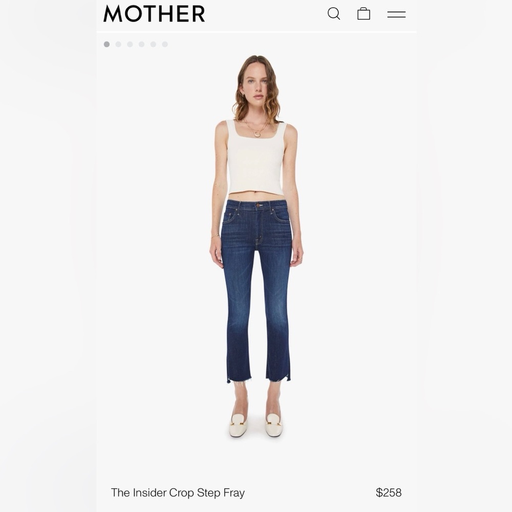 MOTHER The Insider Crop Step Fray size 26